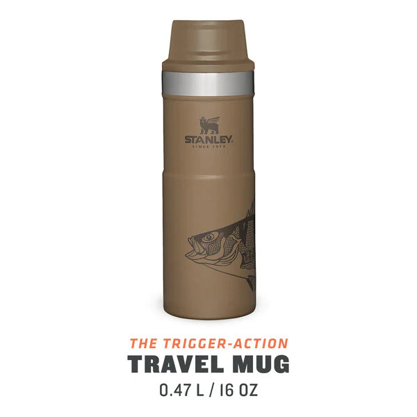 Stanley Classic Trigger-Action Travel Mug | 0.47L | Tan Peter Perch